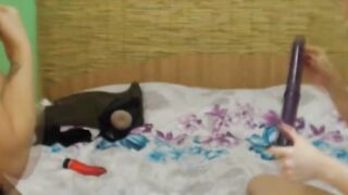 Blonde Beauties Used Toy To Fuck Each Other