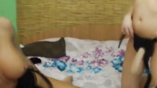 Blonde Beauties Used Toy To Fuck Each Other