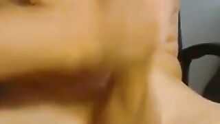 Uncut Twink Self-Sucks His Big Cock