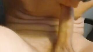 Uncut Twink Self-Sucks His Big Cock
