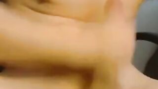 Uncut Twink Self-Sucks His Big Cock