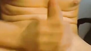 Uncut Twink Self-Sucks His Big Cock