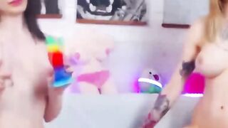 Wild Lesbians Babes Pleasuring Each Other on Cam