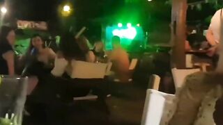 Public Masturbation with Dildo and Strangers Watching