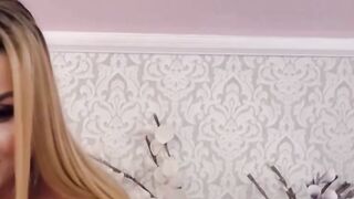 Gorgeous Blonde Fingers Her Sweet Pink Cunt