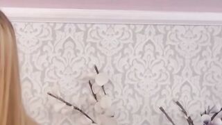 Gorgeous Blonde Fingers Her Sweet Pink Cunt