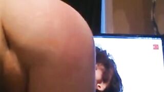 Sissy CD Spanks and Fucks Smooth Pussy