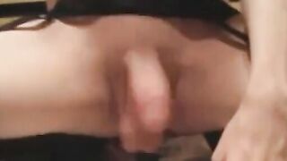 Sissy CD Spanks and Fucks Smooth Pussy