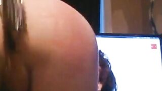 Sissy CD Spanks and Fucks Smooth Pussy