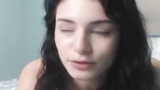 Alluring Beautiful Teen Rubs her Tight Pussy on Ca