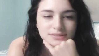 Alluring Beautiful Teen Rubs her Tight Pussy on Ca