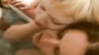 Real Amateur Threesome Blowjob at Home