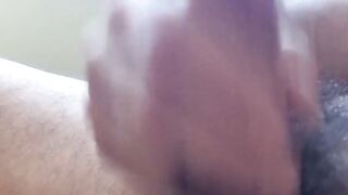 Hairy Daddy's Big Uncut Cock Cums Hard