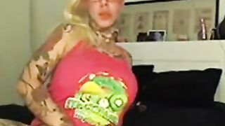 Blonde Webcam Girl With Big Tits Plays With Herself