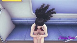 Boku no Hero Hentai 3D - Momo Sex into a Train
