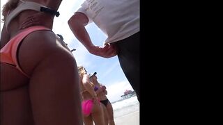 Bikini beach PAWG Close-up hot Ass Thongs Compilation 1