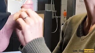 Oral Sex Swallow with lipstick