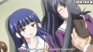 Japanese Schoolgirls in Stockings have a Group Sex with their Teacher |