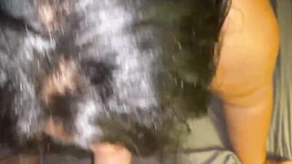 Black bbw babygirl sucks Daddy's BWC ex-wife not home