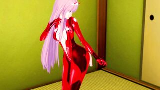 {darling into the Franxx} zero two Gets Pounded! like a Mindless Bimbo