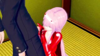 {darling into the Franxx} zero two Gets Pounded! like a Mindless Bimbo