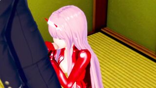 {darling into the Franxx} zero two Gets Pounded! like a Mindless Bimbo