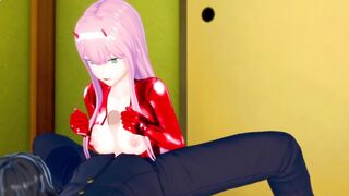 {darling into the Franxx} zero two Gets Pounded! like a Mindless Bimbo