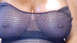 Big-Titted Blonde MILF's Webcam Sex Toy Session