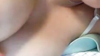 Busty Babe Loves Cum on Webcam