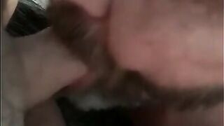 Daddy's Blowjob Practice with Amateur Bear Couple 2