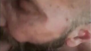 Daddy's Blowjob Practice with Amateur Bear Couple 2