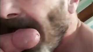 Daddy's Blowjob Practice with Amateur Bear Couple 2