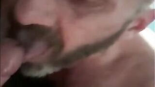 Daddy's Blowjob Practice with Amateur Bear Couple 2
