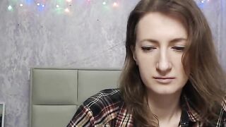 Amateur babe flashing bra and panties on solo webcam show