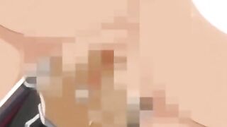 Attractive busty girl gets face cumshot