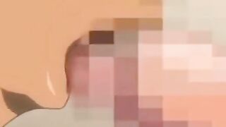 Attractive busty girl gets face cumshot