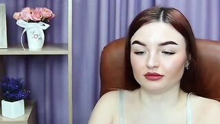 Busty redhead Eswatini amateur woman NicolPot posing in bra and tights on webcam