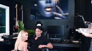 Pop star wannabe joins producer couple for a threesome