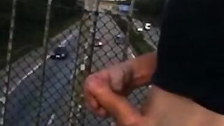 Outdoor Handjob for a Big-Cocked Hunk