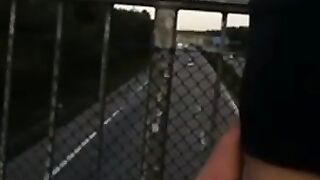 Outdoor Handjob for a Big-Cocked Hunk