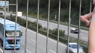 Outdoor Handjob for a Big-Cocked Hunk