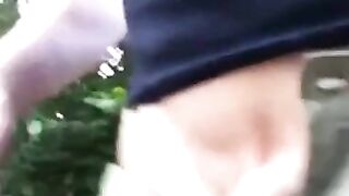 Outdoor Handjob for a Big-Cocked Hunk