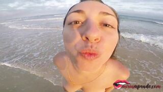 great woman give me a blowjob on the beach -