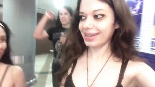 Double cum walk at the mall after a big double