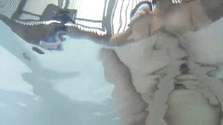 2 young Japanese girls bathing toghether2