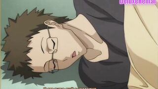 Uncensored Anime mom in School Uniform Plowed Virgin Friend while her Son