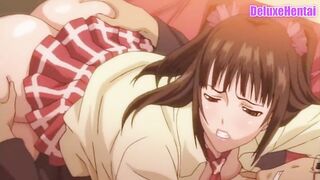 Uncensored Anime mom in School Uniform Plowed Virgin Friend while her Son