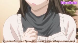Uncensored Anime mom in School Uniform Plowed Virgin Friend while her Son
