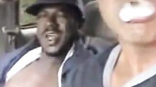 Outdoor Interracial Blowjob with a Big Cock