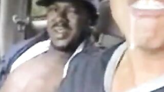 Outdoor Interracial Blowjob with a Big Cock